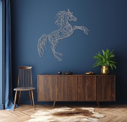 DecoSoul 3D Shadow Metal Horse Wall Art