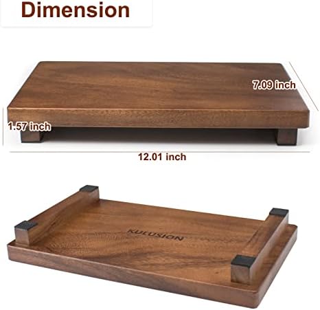 Walnut Wooden Pedestal Stand for Soap and Decor