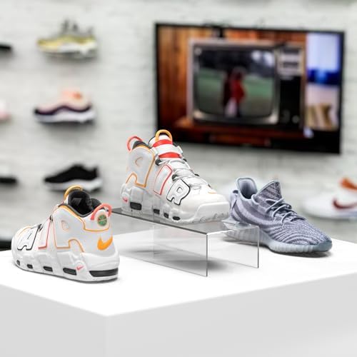 Clear Riser Display Shelf 3pcs Acrylic Storage Organizer for Figures Bags Shoes