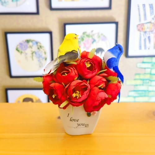 3pcs Artificial Birds for Home Garden Christmas Decor