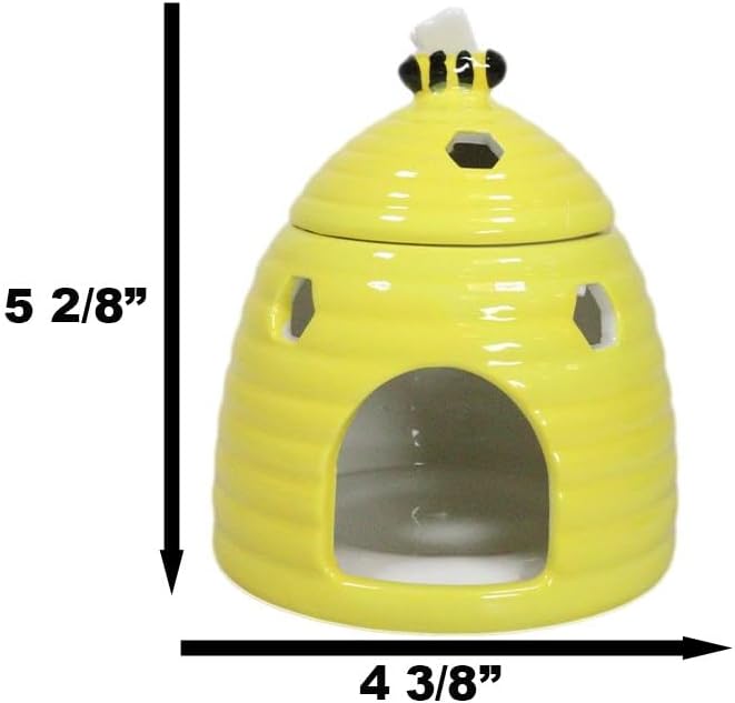 Ebros Gift Bumblebee Beehive Ceramic Oil Warmer