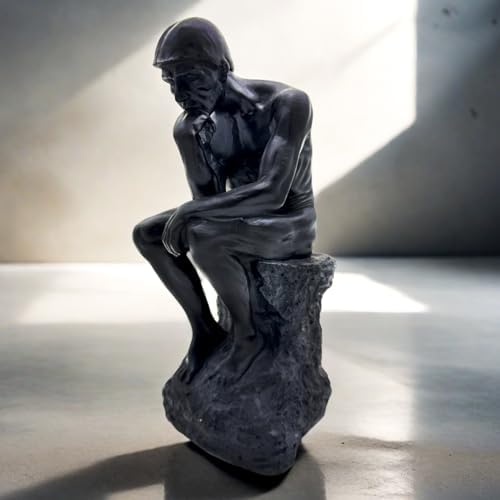 Resin Thinker Statue Sculpture for Home Office Decor