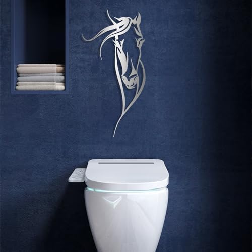 Cadeali Horse Wall Art Metal 30x15 Black