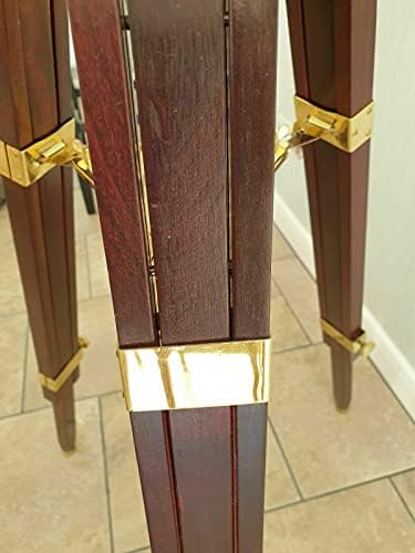 Antique Brass Telescope with Wooden Tripod Stand Decorative Gift Item Replica