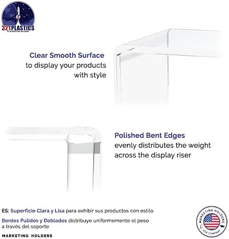 Clear Acrylic Riser Display Table 3 Inch Square for Merchandise