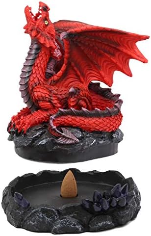 Ebros Gift Stryker Red Dragon Incense Burner Figurine 625 In