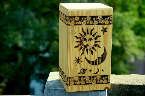 Royal Night Star Wooden Urn for Ashes