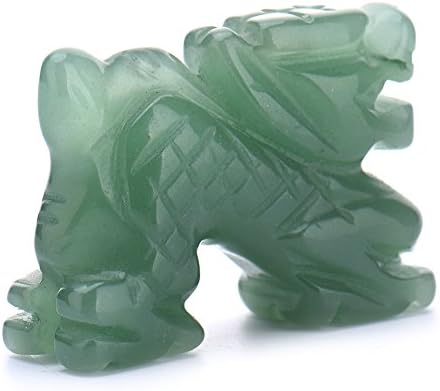 AITELEI 2-Inch Carved Aventurine Dragon Ornament Figurine