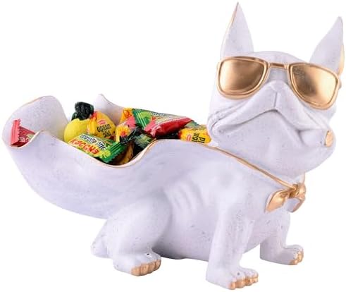 Cool Dog Sculpture with Plate for Home Decor 1
