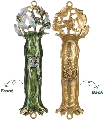 Yardenfun Vintage Metal Mezuzah Plaque for Door Decoration