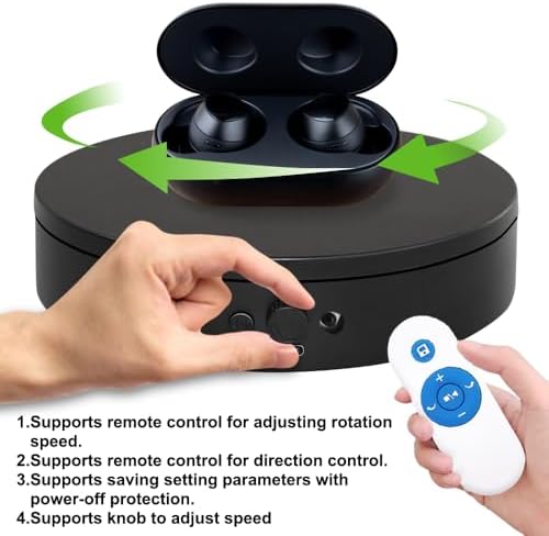 ComXim Motorized Rotating Display Stand with Remote Control and Knob Speed Adjustment