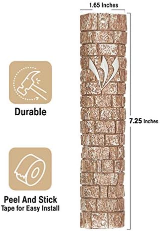 AS Mezuzot Mezuzah Case in Western Wall Design Waterproof Judaica Door Mezuza 7 Inches