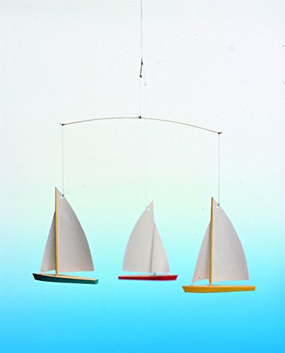 Flensted Mobiles Dinghy Regatta 3 Hanging Mobile 15 Inches