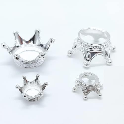 2 Sizes 10 Pcs Metal Silver Crystal Ball Stands for Display
