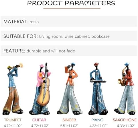 Vintage Jazz Band Decorative Sculpture Set