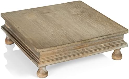 Red Co 12x12 Decorative Square Tabletop Wooden Riser