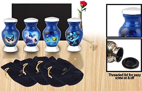 Bold Divine Butterfly Cremation Urns Set of 4