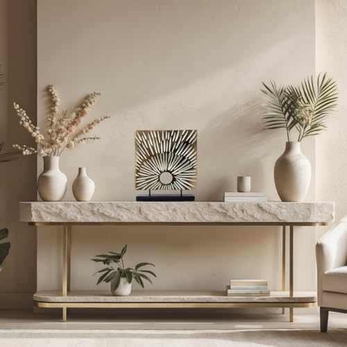 Decozen Handcrafted Solid Wood Centerpiece for Home Decor
