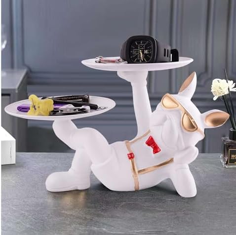 Cool Dog Sculpture Storage Tray for Home Decor