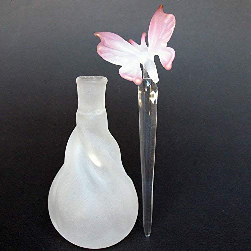 Butterfly Perfume Bottle Hand Blown Glass