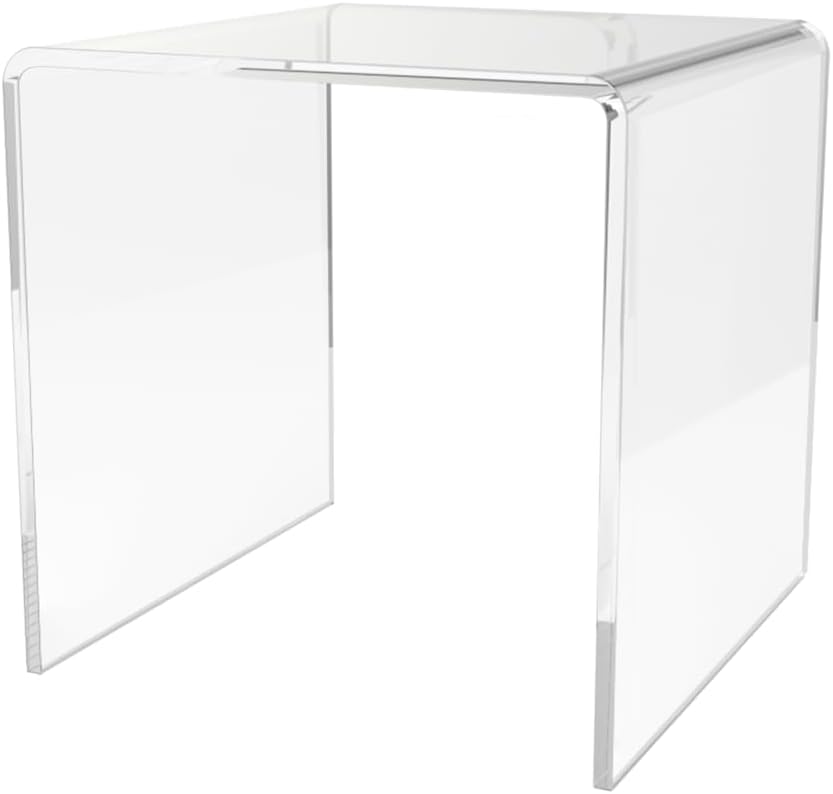 Clear Acrylic Riser Stand 4 Inch Square Platform Pedestal