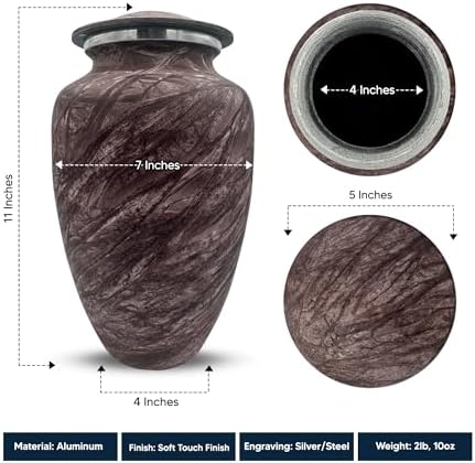 Custom Large Adult Cremation Urn with Name - Baseball Theme 200 Cubic Inch Burgundy