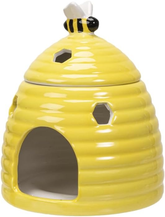 Ebros Gift Bumblebee Beehive Ceramic Oil Warmer