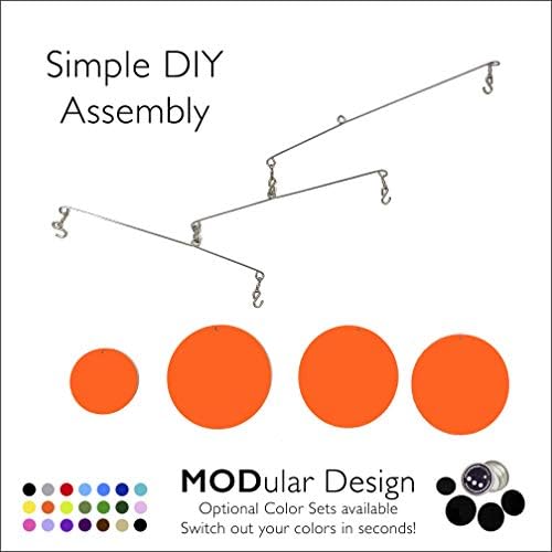 The Fab Mod Orange Hanging Art Mobiles - Mid Century Modern