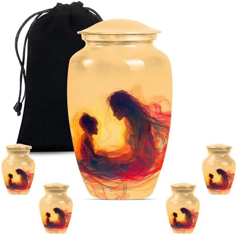 Unique Funeral Urns for Human Ashes - Elegant Decorative Urns Combo