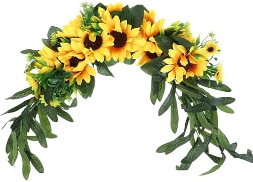 Artificial Sunflower Floral Swag for Wedding Backdrop and Home Decor