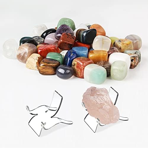 Rock Display Stand with 3 Sizes and 36PCS Acrylic Stands for Home Decor and Art