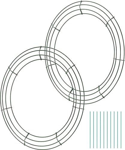 2-Pack 14 Inch Round Metal Wreath Frame