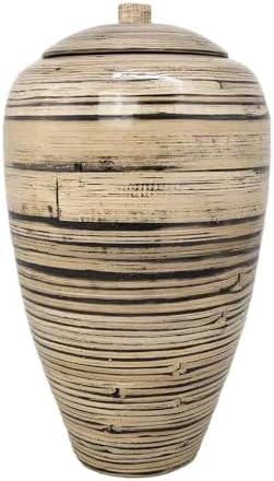 Bamboo Cremation Urn Large Natural Beige