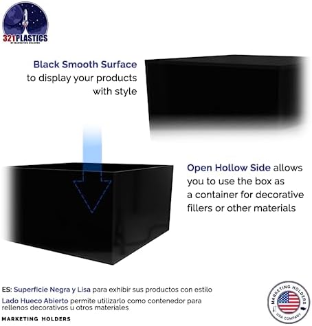 Acrylic Display Box with 5 Sides and One Open Side