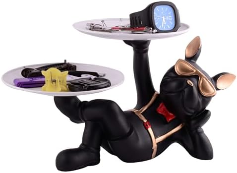 Resin Cool Dog Sculpture for Home Office Decor
