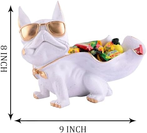 Cool Dog Sculpture with Plate for Home Decor 1