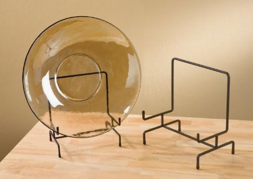 Tripar Small Black Metal Easel Display Stand for Platters and Bowls