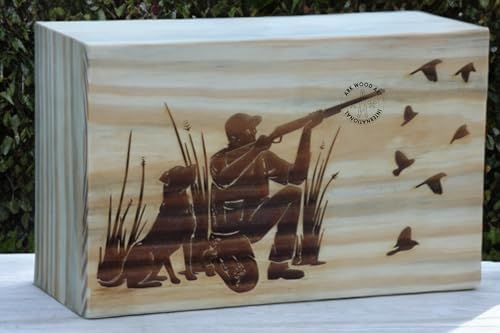 Hunting Dog Gun Men Cremation Urn for Human Ashes