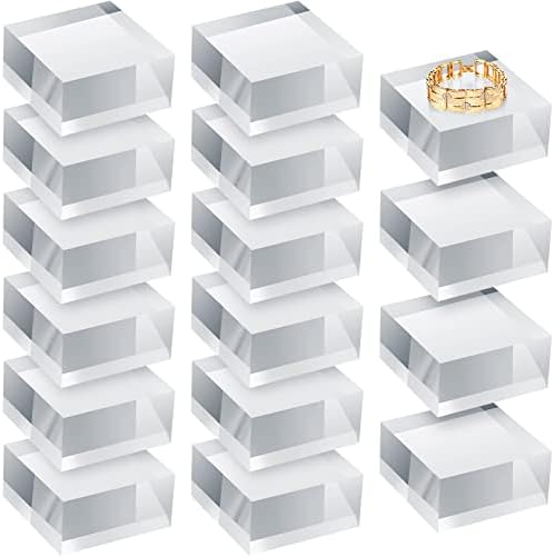 Clear Acrylic Display Blocks Jewelry Showcase Stand