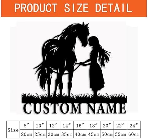 Gotstorms Customizable Horse and Silhouette Metal Wall Art 8-24 Inch LED Light Option