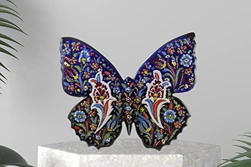 EliPOT 12 Inch Black Ceramic Butterfly Wall Sculpture