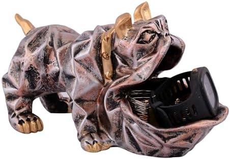 Skycrafts Cool Dog Sculpture with Plate for Home Decor