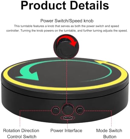 ComXim Rotating Display Stand with Type-C Power Cable