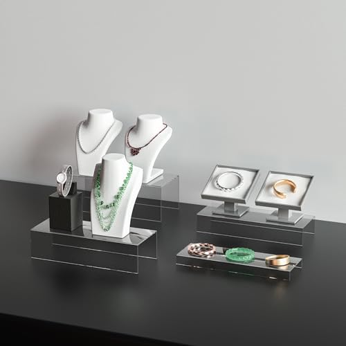 Clear Riser Display Shelf 3pcs Acrylic Storage Organizer for Figures Bags Shoes