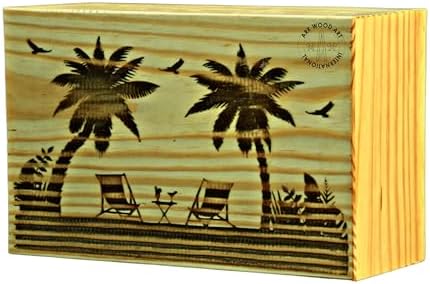 Palm Beach Wooden Urn for Ashes - Vintage Pet Cremation Urn