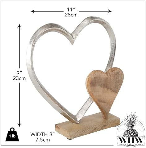 WHW Eternity Double Heart Figurine 9 Inches