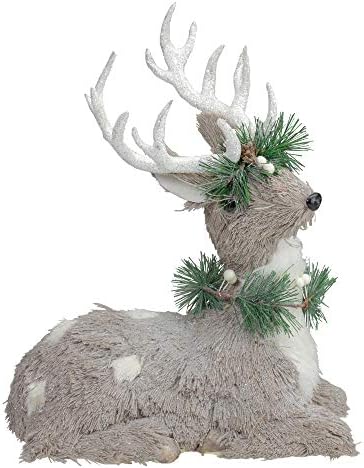 Northlight Gray Sisal Reindeer Christmas Figurine
