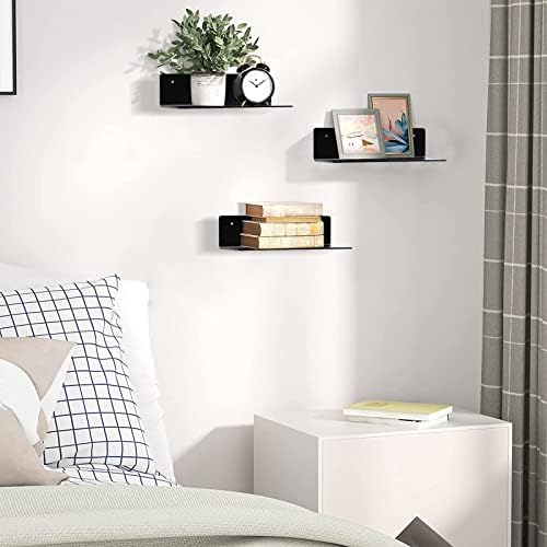 9 Inch Acrylic Floating Shelf Set of 2 - Black