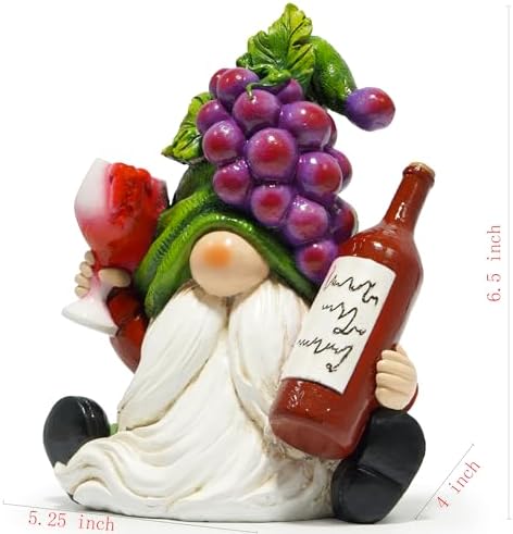 Hodao Red Wine Gnome Figurines Decor