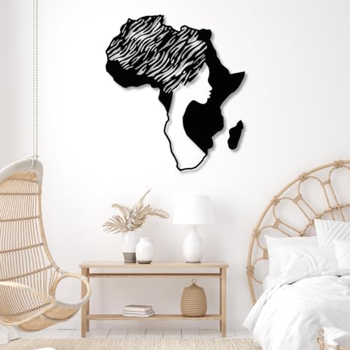 Yemwot African Woman Gold Metal Wall Art 29x33